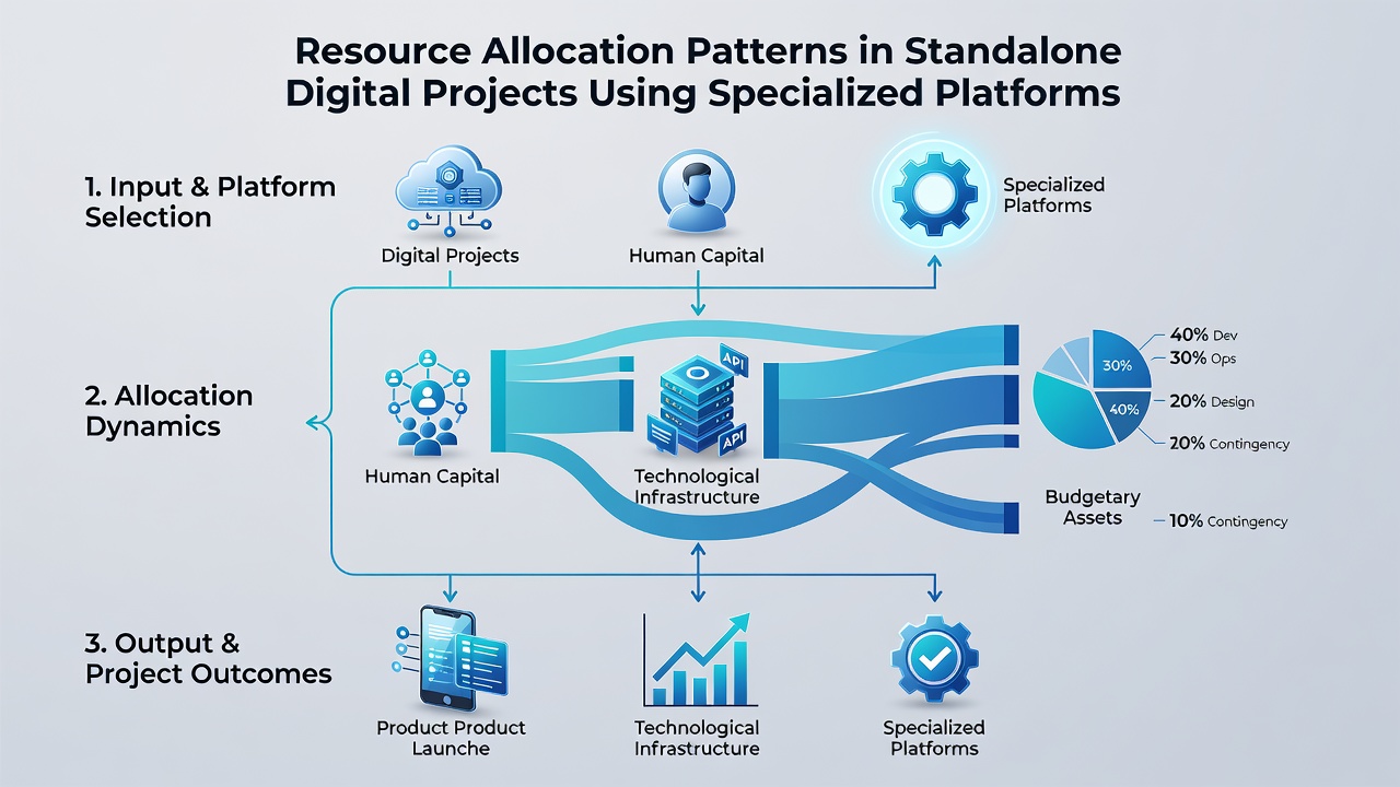Screenshot of a specialized platform interface displaying budget and timeline allocations for a digital project